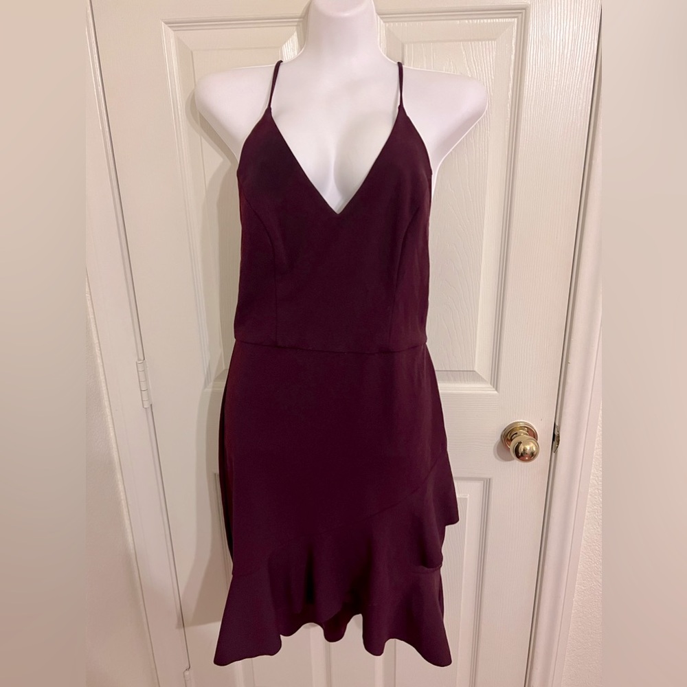 ❤️ 4 for $15 I.N. San Fransisco Burgundy Strappy Dress. EUC